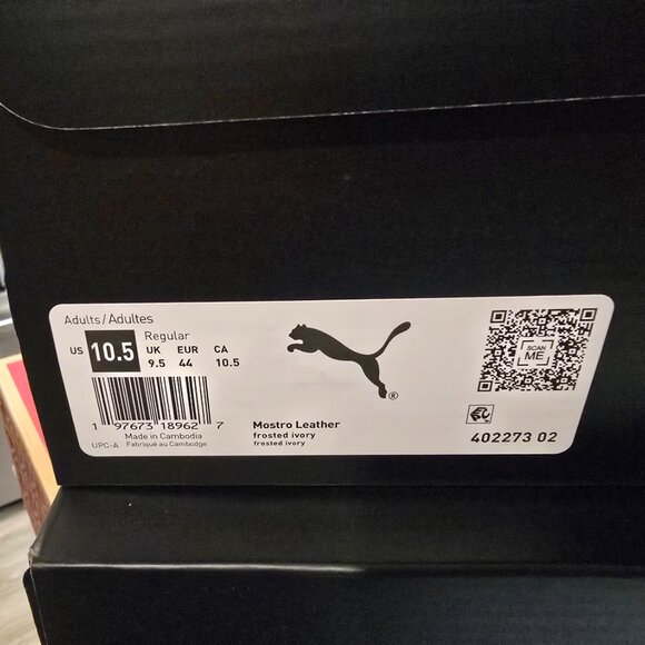 Puma Mostro Leather Frosted Ivory 402273-02 Mens Size 10.5 (10) Shoes Sneakers - Picture 10 of 15